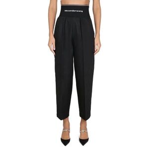 NWT Alexander Wang Carrot Pants w/ Exposed Zipper Logo Elastic Waist Pant 0